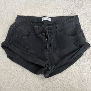 One Teaspoon Bandits Black Jean Shorts